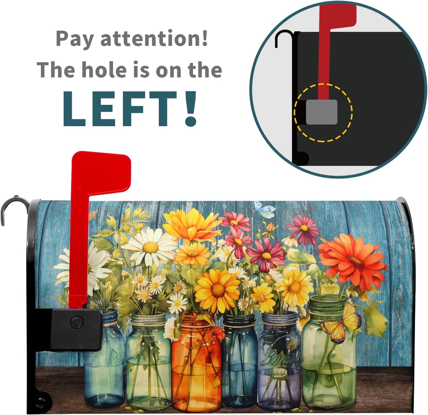 Fundas magnéticas para buzón 18x21pulg azul jardín