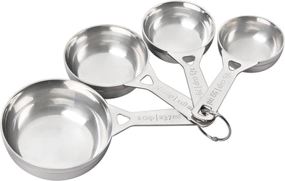 Juego 4 Tazas Medidoras Acero Inox