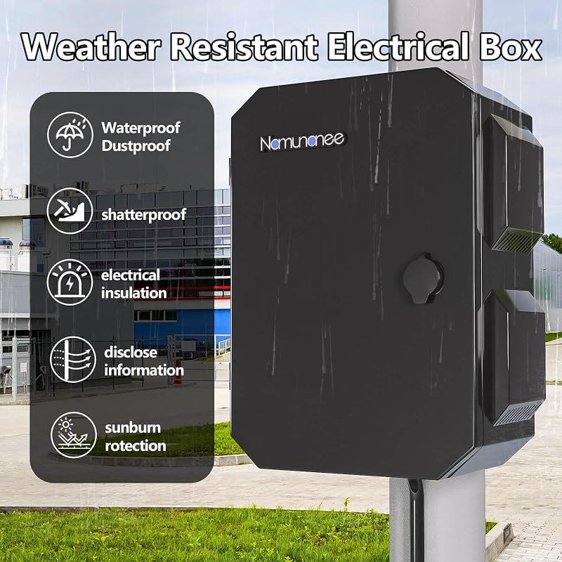 Caja eléctrica exterior acero aluminio IP65 15.7x12x8"