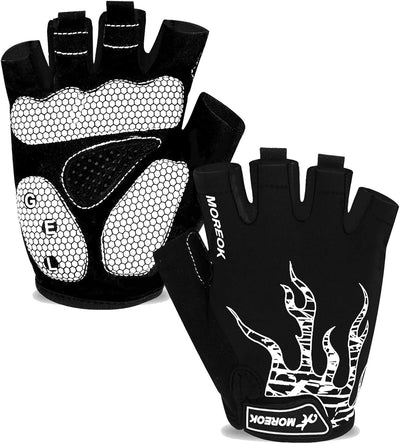 Guantes ciclismo medio dedo gel 5mm para hombres y mujeres