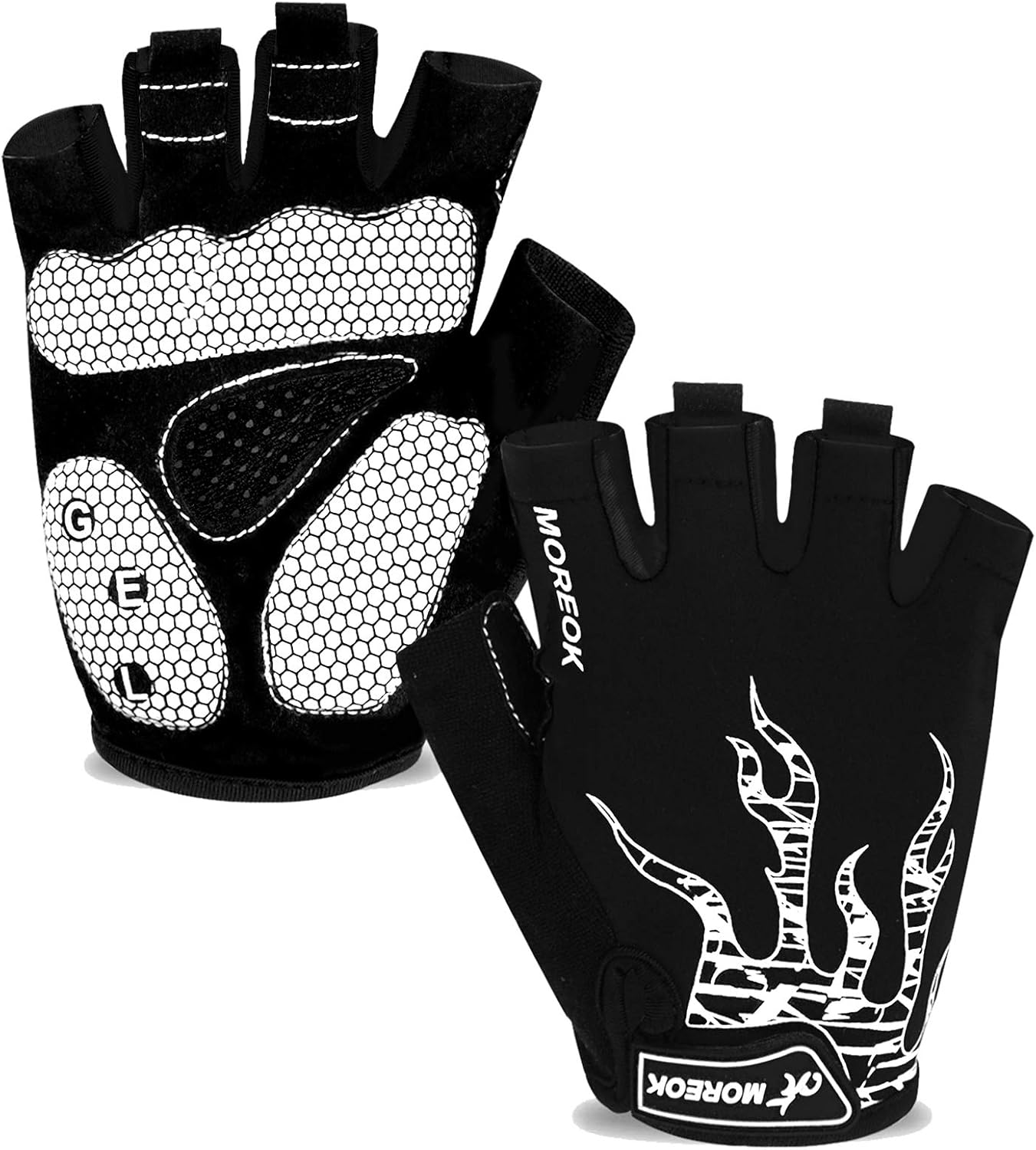 Guantes ciclismo medio dedo gel 5mm para hombre/mujer