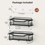 Estante adhesivo ducha 5 ganchos acero inox set 2