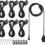 6 Luces colgantes enchufables E26/E27 12pies interruptor