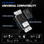 Interruptor luz sensor movimiento PIR negro con cable