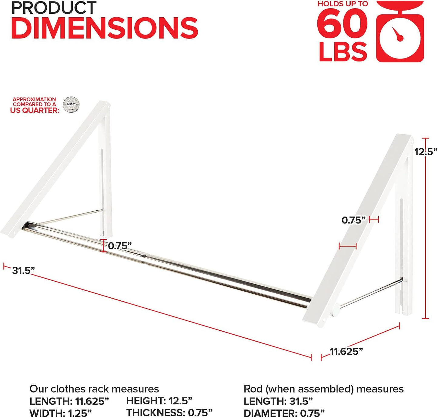 Estante plegable para ropa con barra extensible de secado