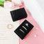 Caja terciopelo italiano para anillos compromiso boda negro