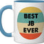 Taza cerámica Jb Name azul/blanco