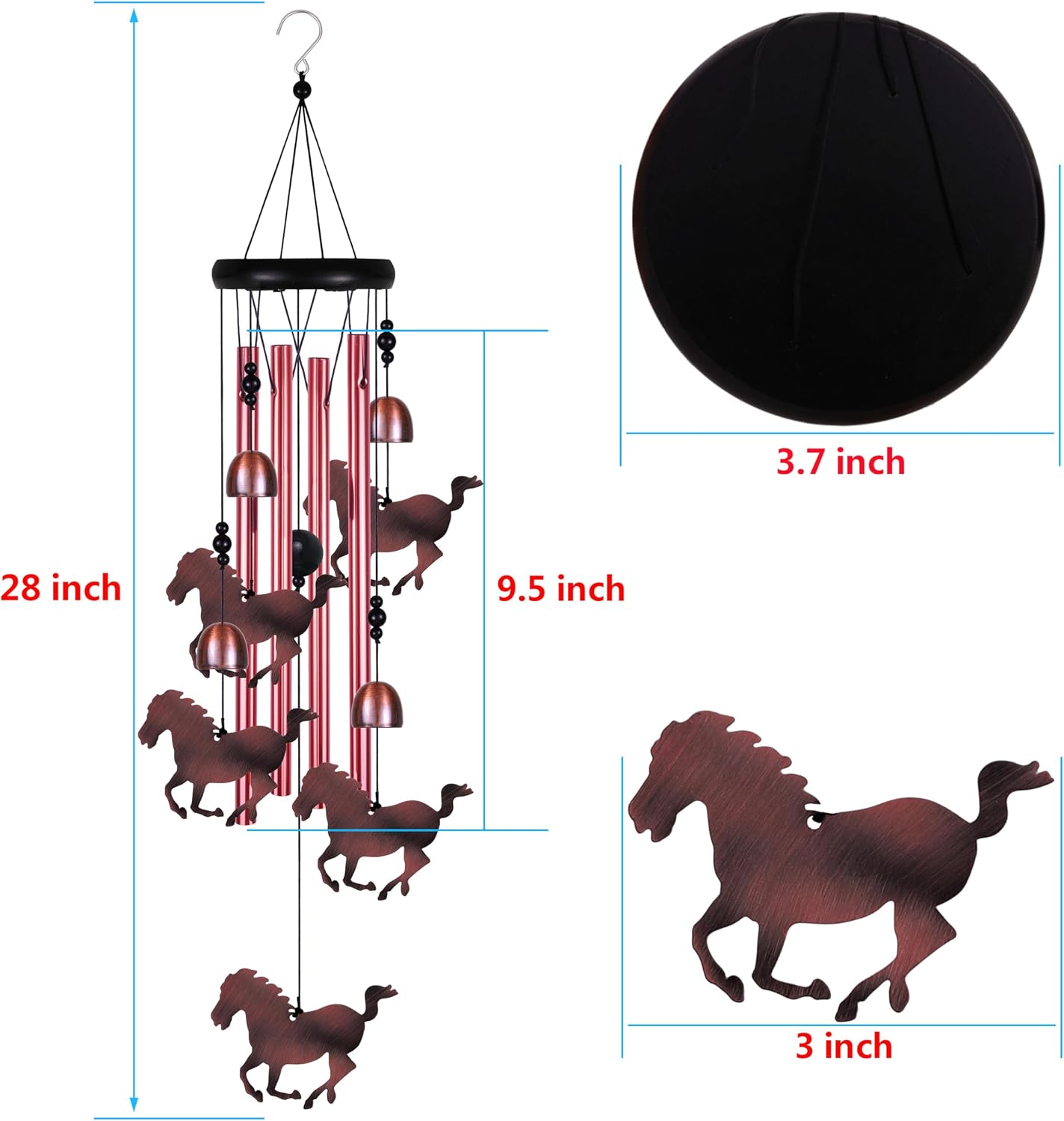 Campanillas de caballo de 28" para exteriores e interiores