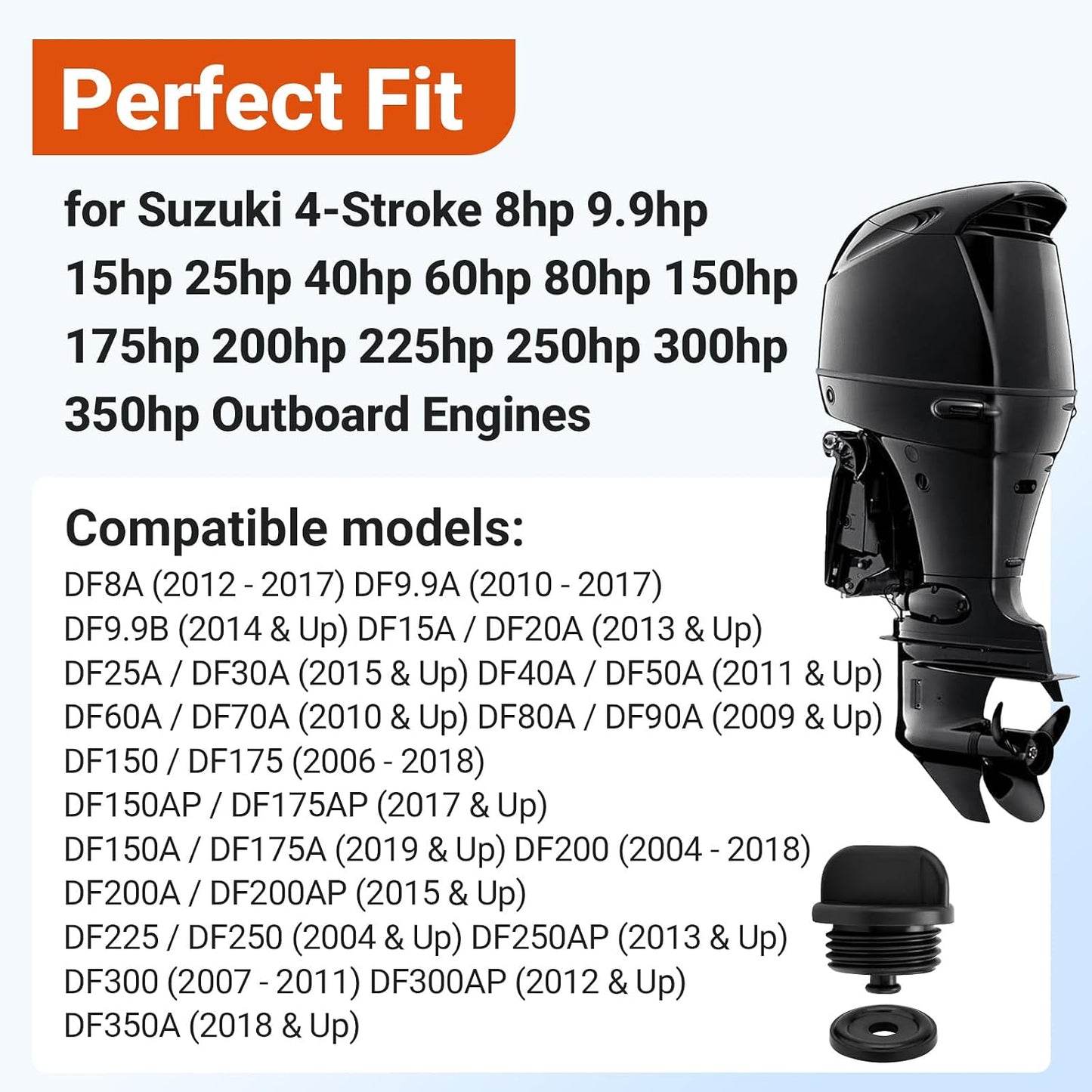 Enchufe descarga fuera de borda Suzuki 4 tiempos 8hp 350hp