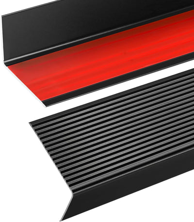 Protector borde escalera aluminio 48pulg antiderrap