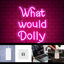 Letrero neón What Would Dolly Do 9.8x15.7" USB
