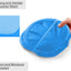 Cesta lavandería plegable malla fuerte con bolsillo azul