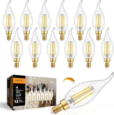 Bombillas LED regulables para candelabros 2700K 4W