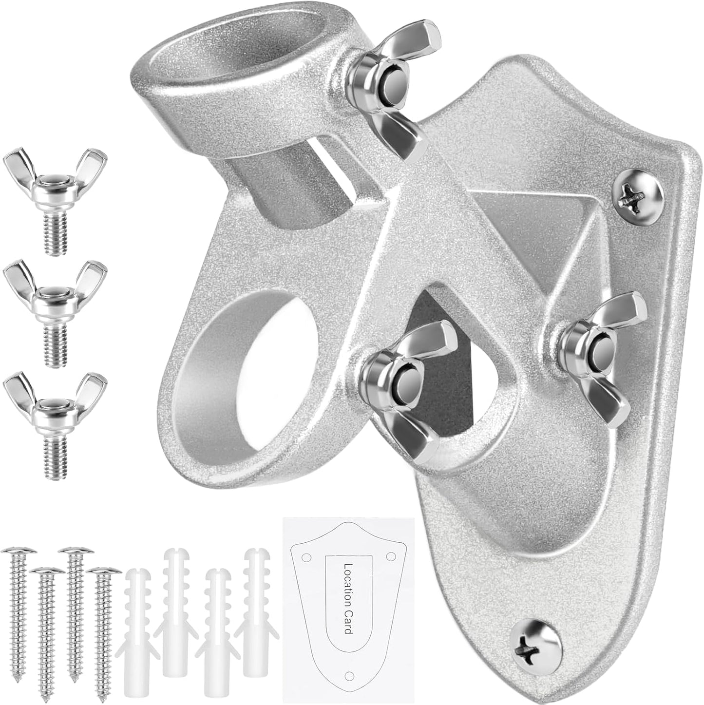 Soporte poste bandera exterior metal resistente