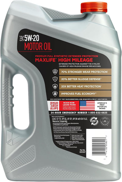 Aceite motor sintético 5qt 5W-20 Ultra MaxLife