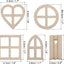 Ventana puerta madera 5 estilos 12 pzas mini casa hadas