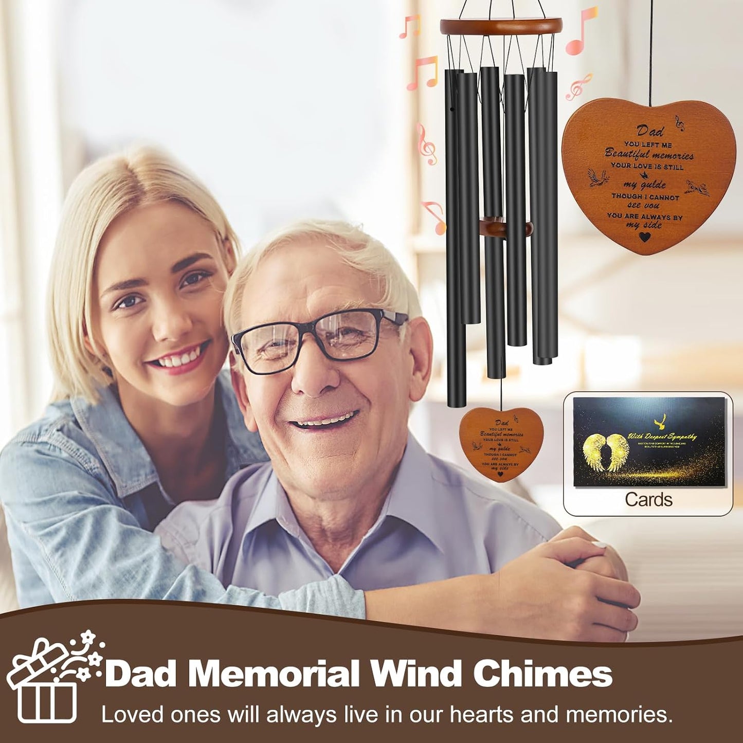 Campanillas viento regalo conmemorativo papá
