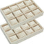 Organiz. joyas terciopelo 2 bandejas madera