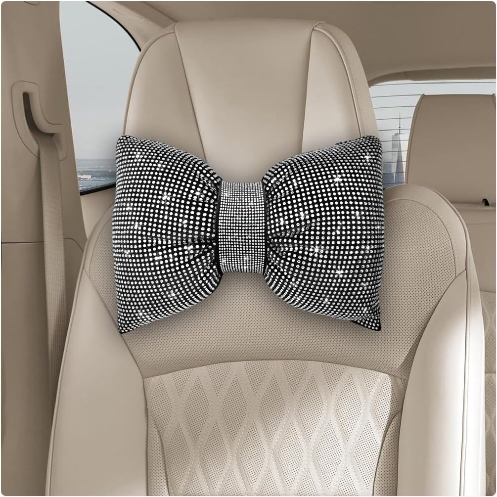 Almohada cuello coche con brillantina moño suave