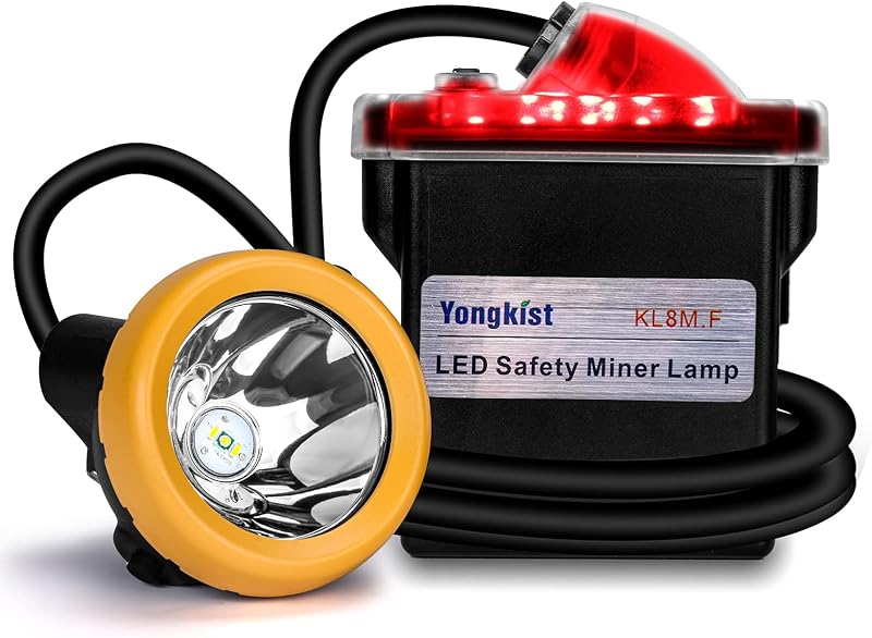 Linterna frontal minería 12 LED recargable impermeable