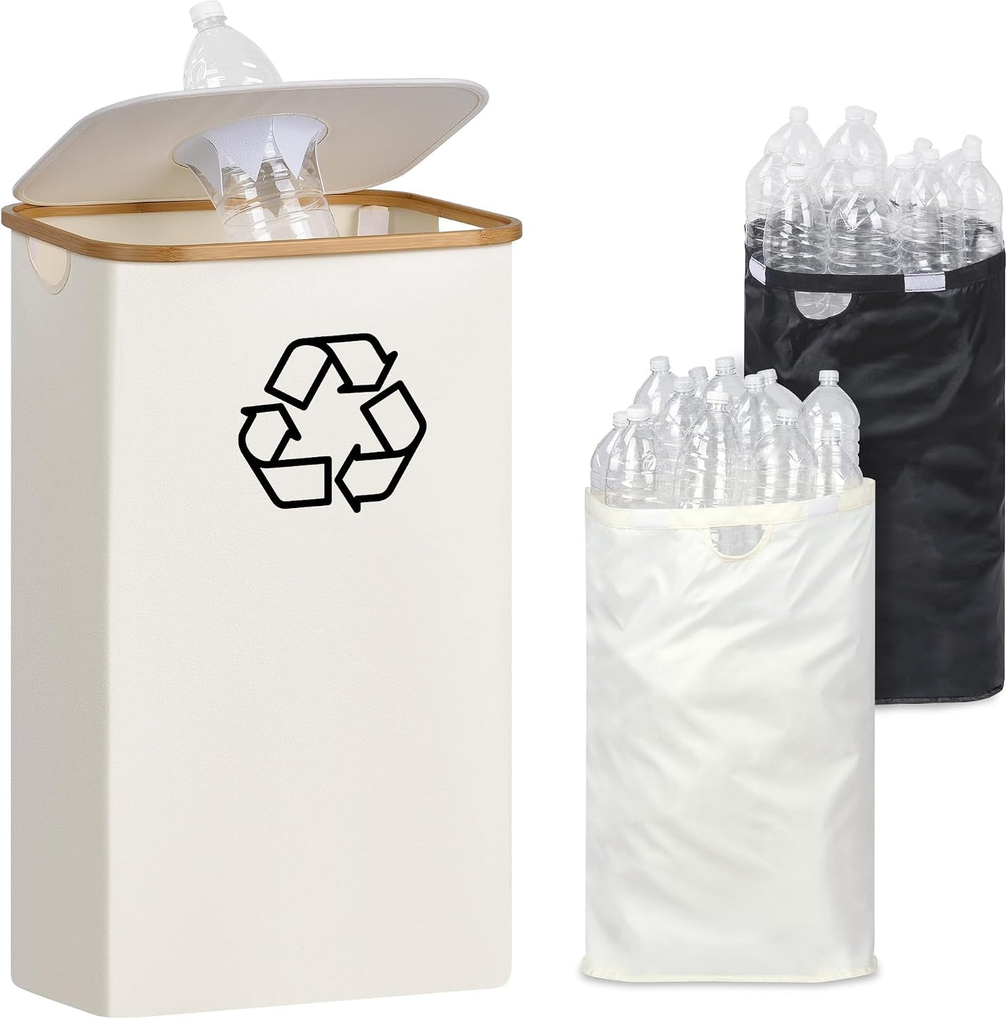 Contenedor reciclaje cocina 110L con 2 bolsas reutiliz.