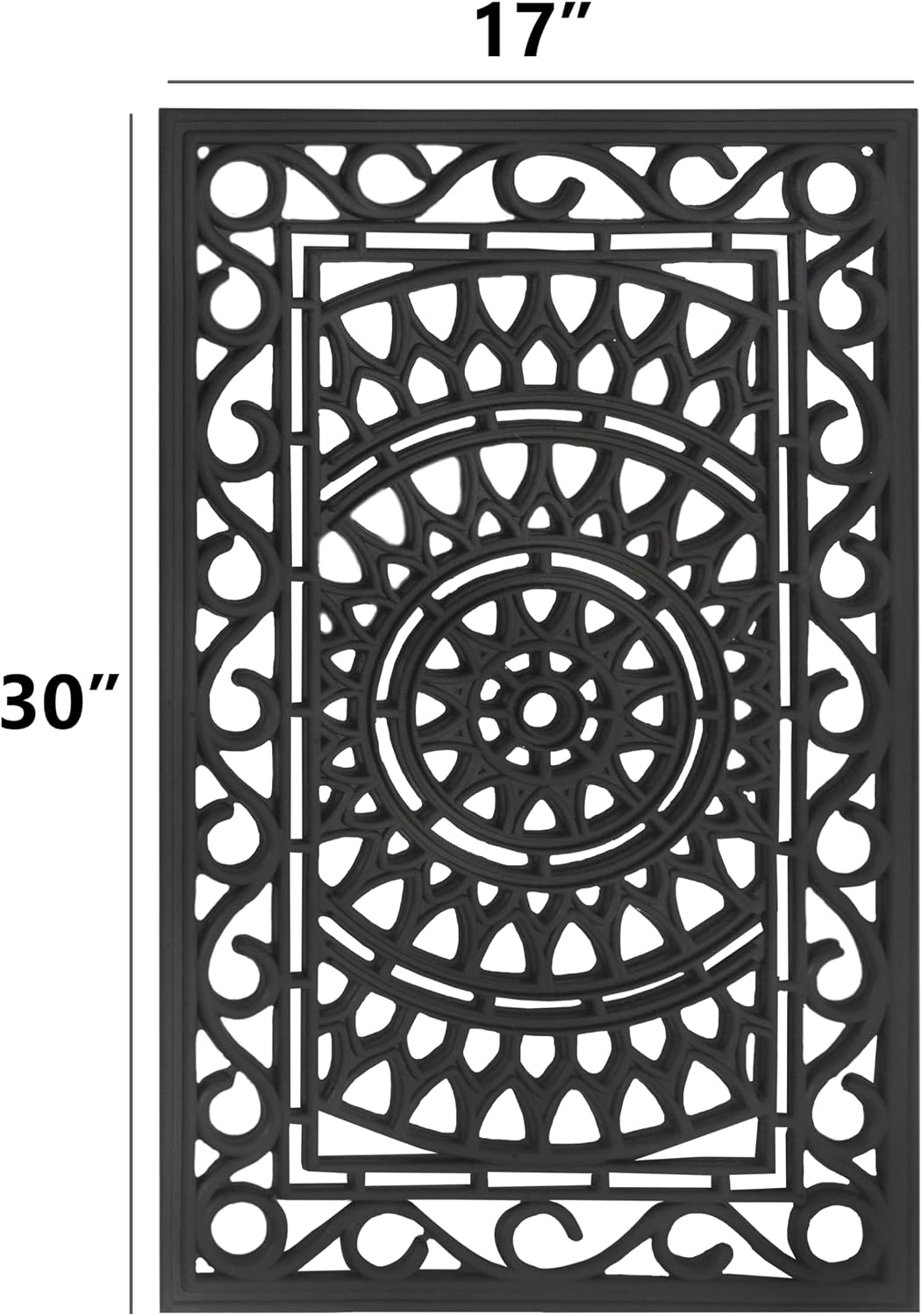 Tapete goma antiderrap 17x30" interior exterior