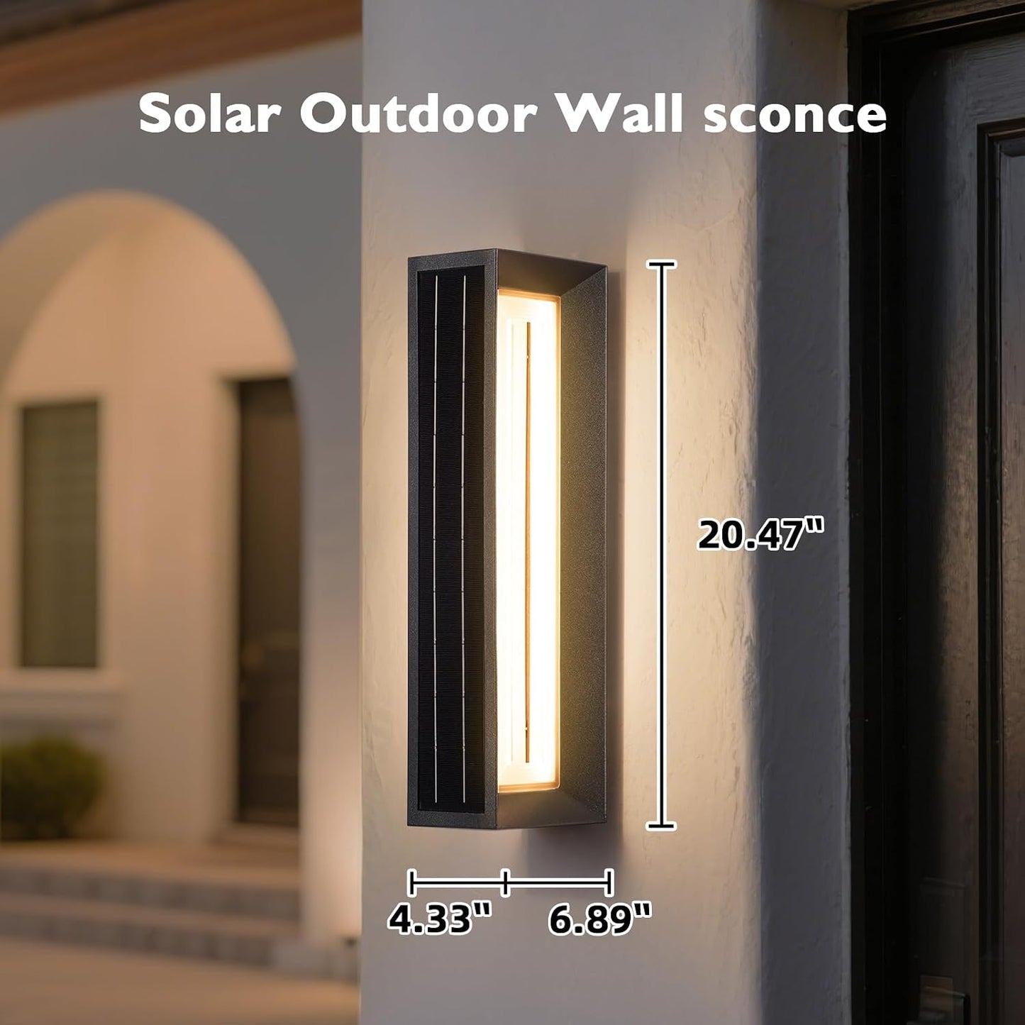 Luz porche frontal impermeable 20.5pulg LED 3000K aplique