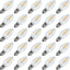 25 Bombillas LED C7 E12 0.6W Blanco Cálido