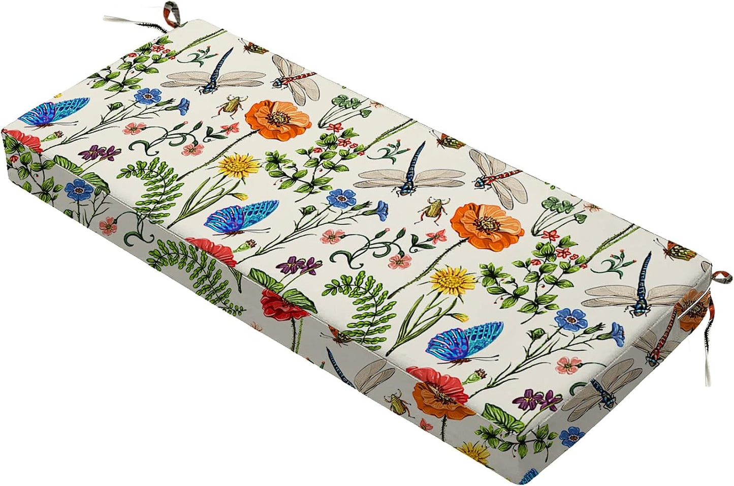 Cojín banco exterior 42x18pulg con lazo impermeable UV