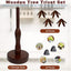 Salvamanteles madera posavasos plegables hoja resistente calor