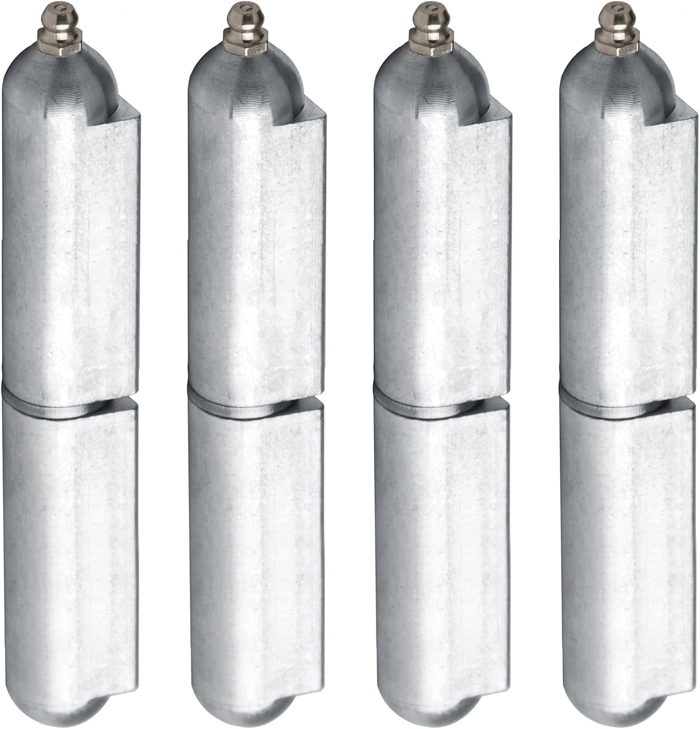 4 Bisagras Aluminio 6x3/4pulg con Grasa Zerk para Puerta Metal