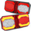 Luces traseras RV dobles 52 LED con reversa y reflector