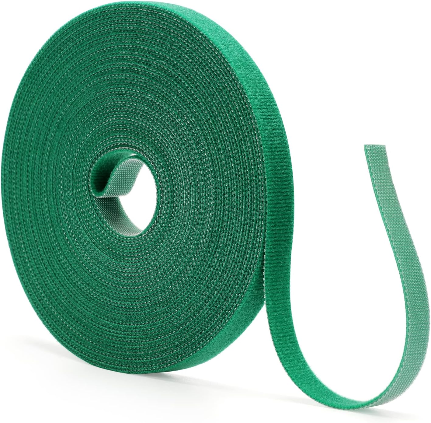 Cinta adhesiva nailon jardín 65.6ft reutilizable verde oscuro