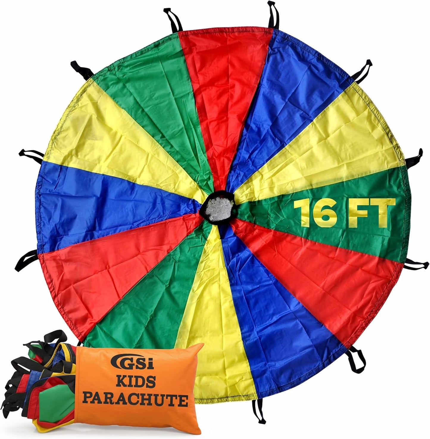 Paracaídas arcoíris para set cooperativos 16pies