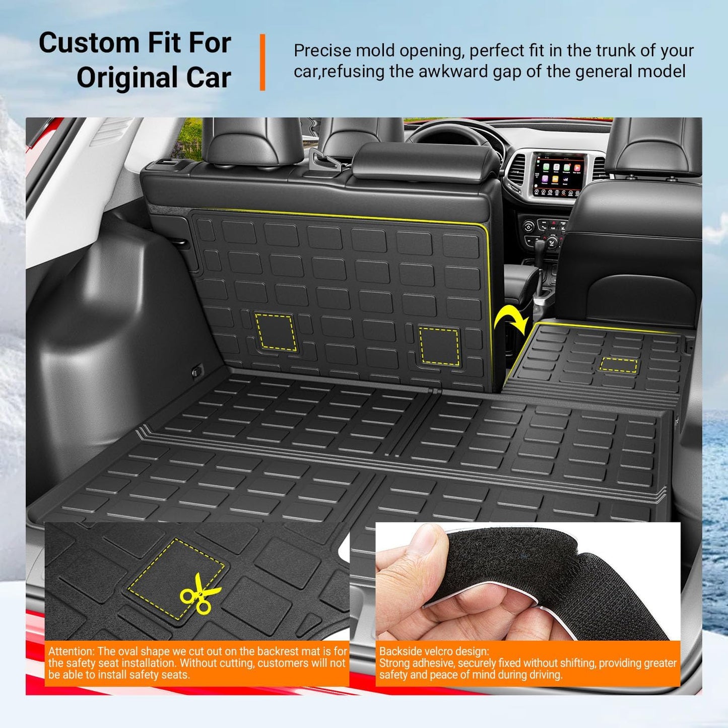 Alfombrilla carga Jeep Cherokee 19-23 TPE forro maletero