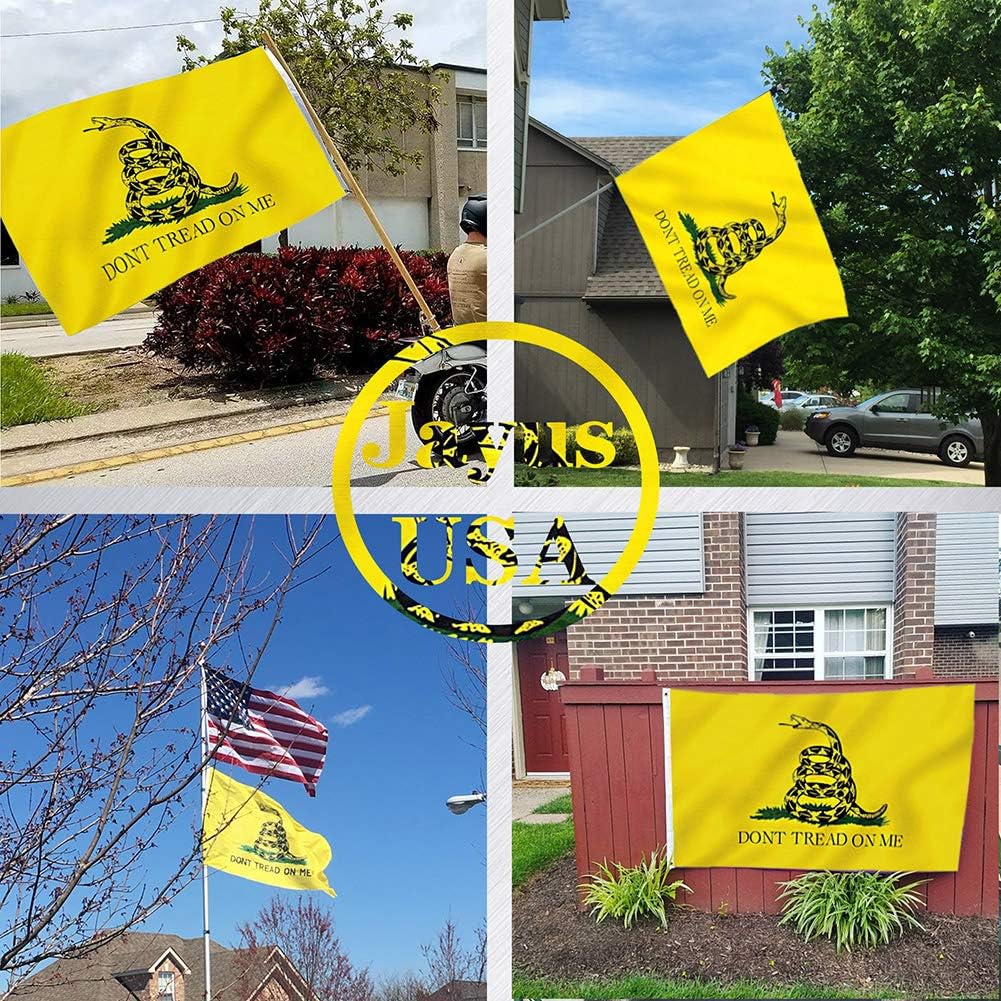 Bandera Gadsden 5x8ft poliéster 200D 3 ojales