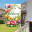 Bandera jardín 12x18pulg doble cara flores decoración exterior
