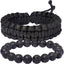 2 Pulseras Ajustables Cuerda Paracaídas Cuentas Lava Unisex