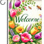 Bandera jardín 12x18pulg doble cara flores decoración exterior