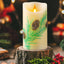 Vela LED piña relieve llama parpadeante 3x6pulg