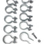 10 Bandas Soporte con Pernos 1-5/8pulg para Valla Cadena Puerta