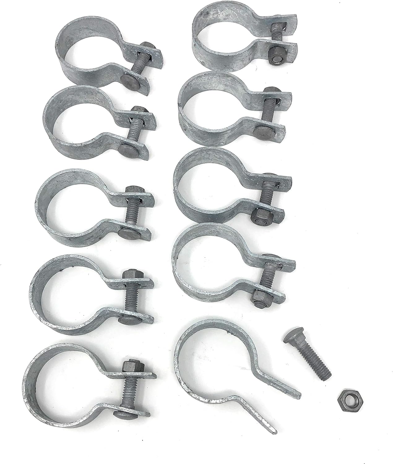 10 Bandas Soporte con Pernos 1-5/8pulg para Valla Cadena Puerta