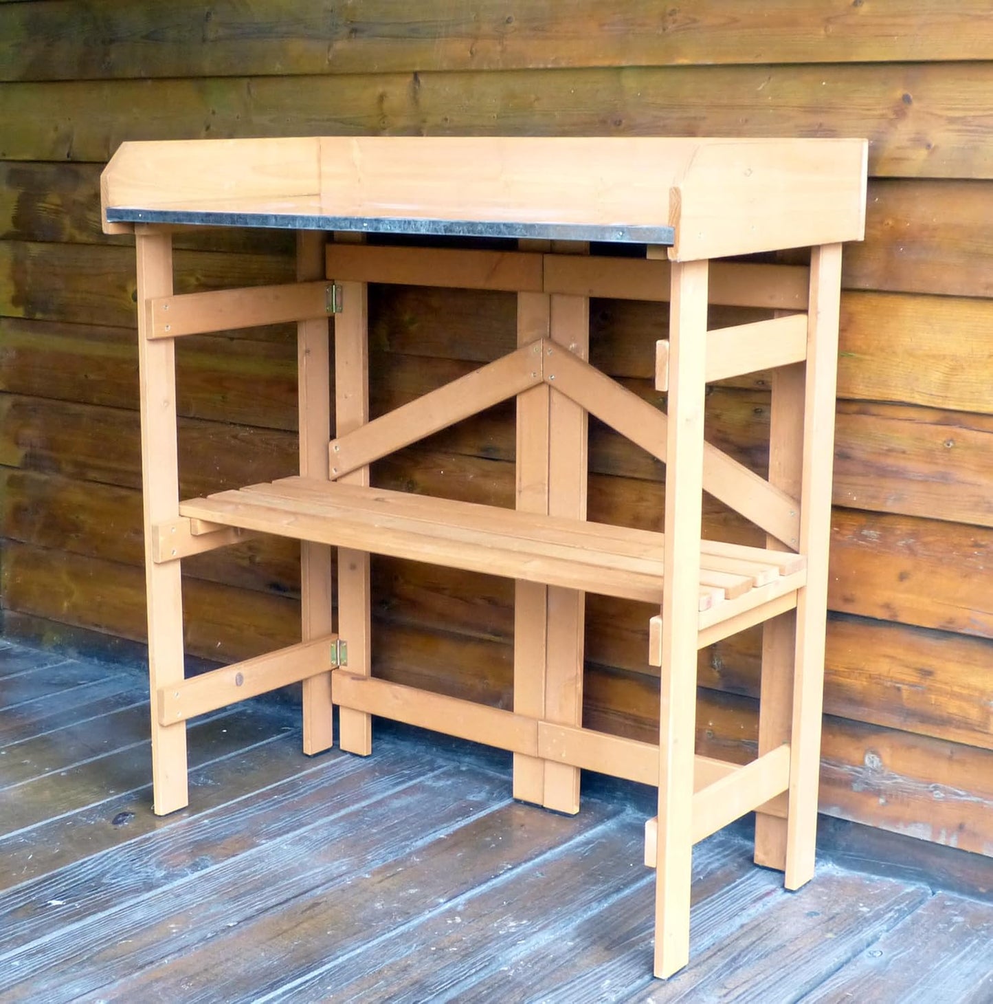 Mesa plegable banco macetas Merry Garden estante ajustable