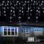 Cadena luces Navidad carámbano 29.5pies 8modos 60gotas