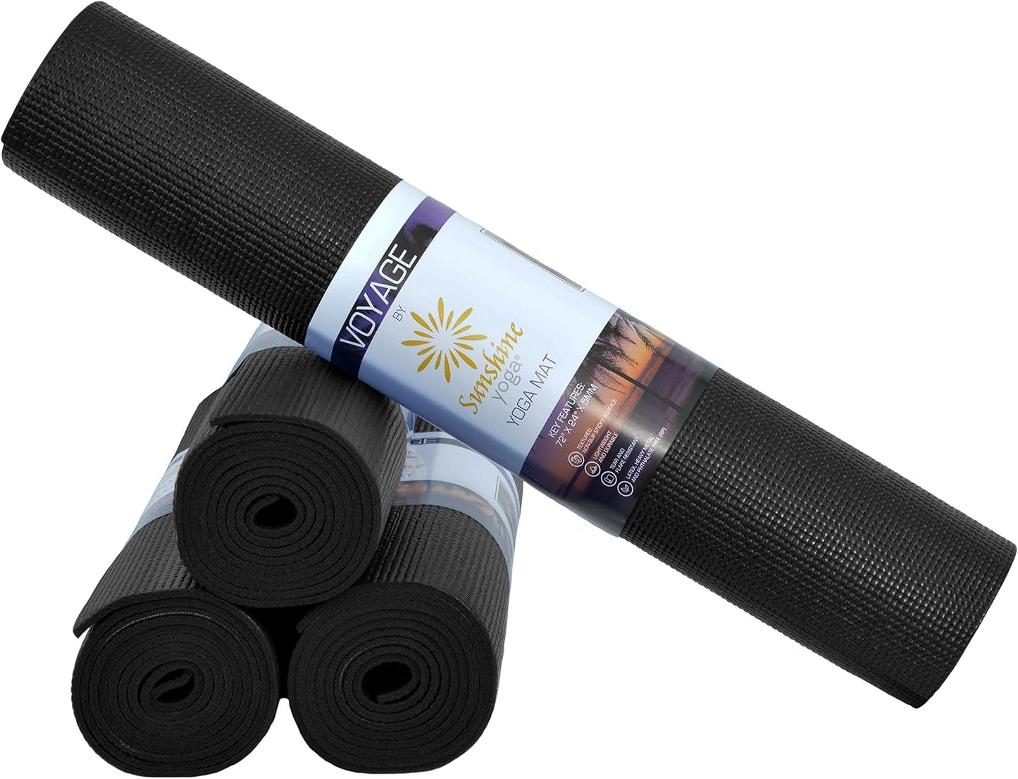 Tapete yoga extra largo 72x24pulg antiderrap para gimnasio