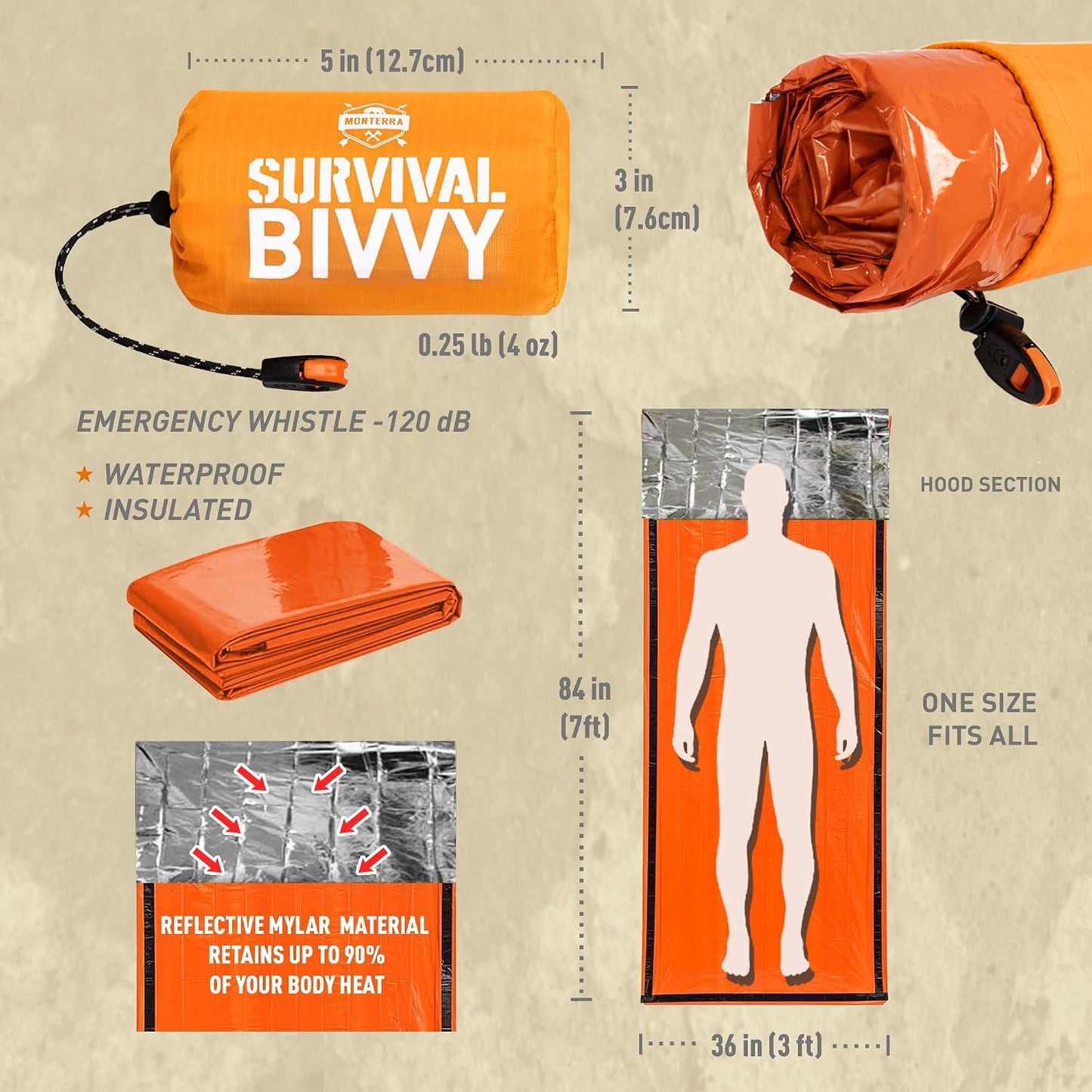 Saco de dormir bivvy para emergencias