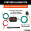 Convertidor luz trasera remolque 3 a 2 cables 4 pines