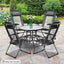 4 Sillas Comedor Plegables Patio Respaldo Ajustable