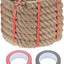 Cuerda yute 1.3" x15ft gruesa con cintas manualidades