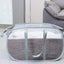 Cesta plegable para ropa sucia con manijas duraderas azulgris